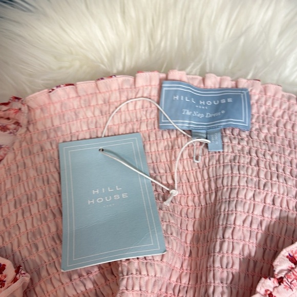 NWT Hill House Home Athena Nap Dress in Pink Spaced Floral Poly Crepe - Picture 5 of 7